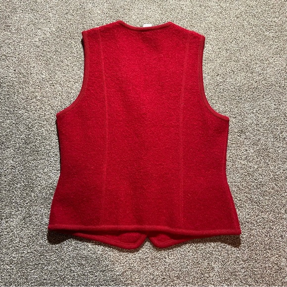 VINTAGE 80’S LANDS END WOOL VEST WOMENS PETITE 10 - Picture 3 of 9